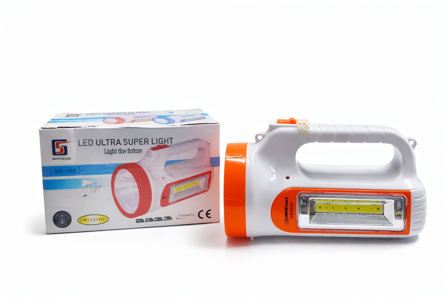 LED-Handscheinwerfer mit COB-Seitenlicht und Tragegriff